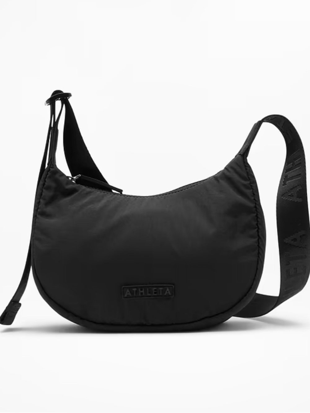 ATHLETA All About Mini Crescent Bag crossbody black NWT